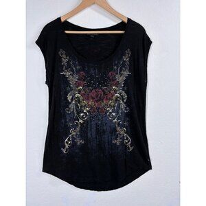 Rock & Republic Black T-Shirt Size Small